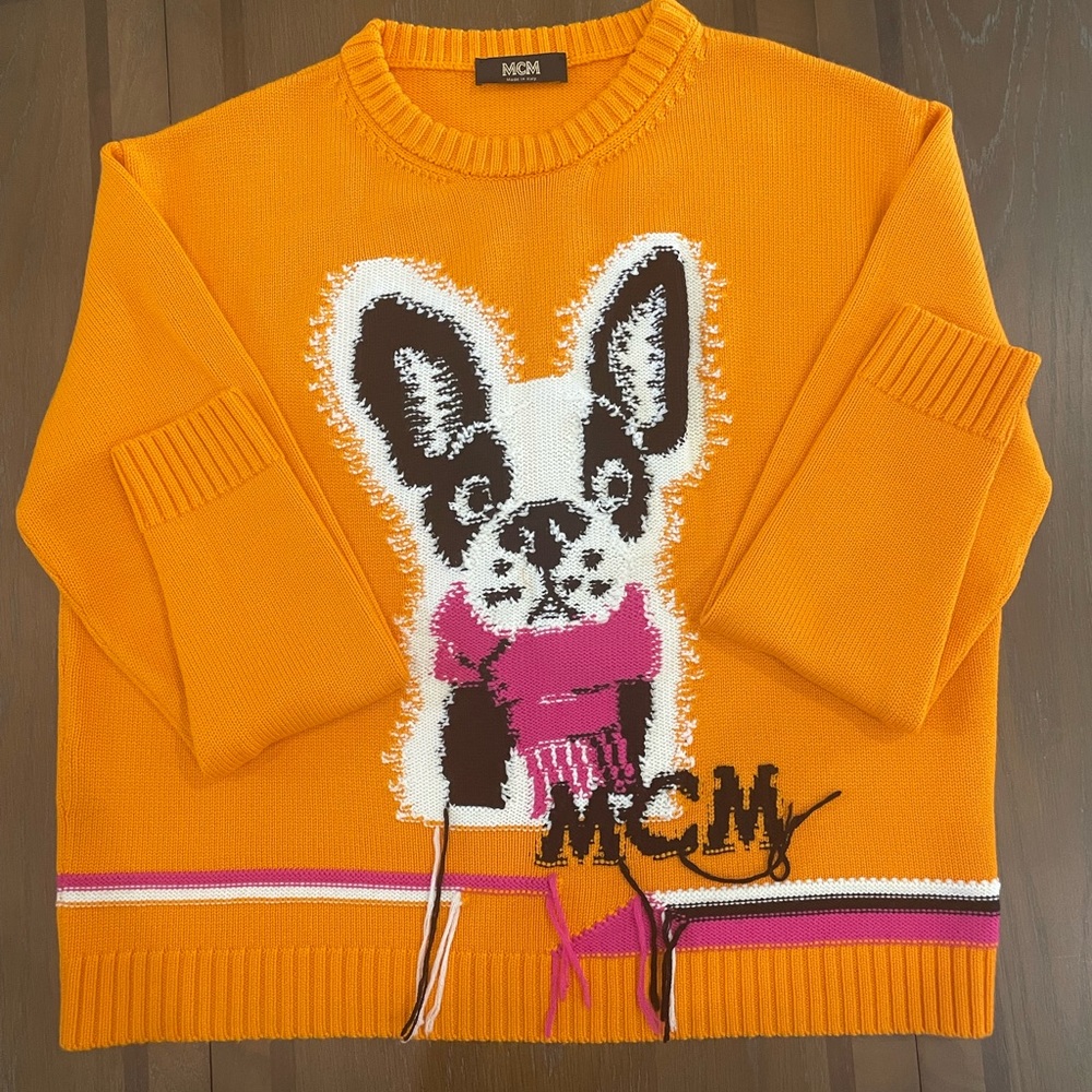 Orange MCM Sweat with Hot Pink Beanie. Size 2XL